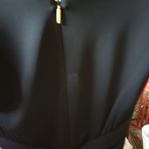 ROBERTO CAVALLI WOMEN'S BLACK DRESS V NECK - Picture 7 of 8